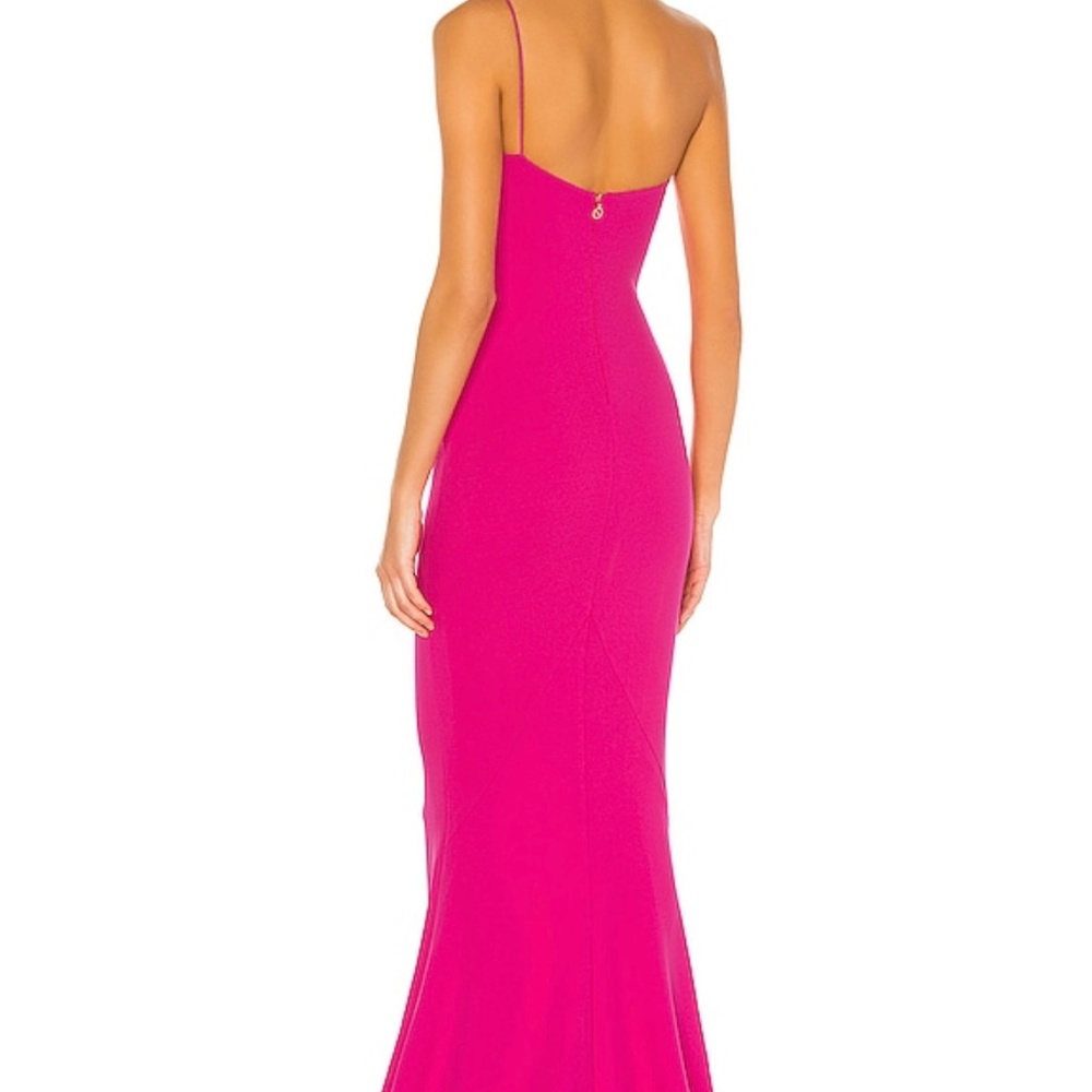 Nookie NOOKIE Jasmine One Shoulder Gown in Neon Pink DRESS MEDIUM